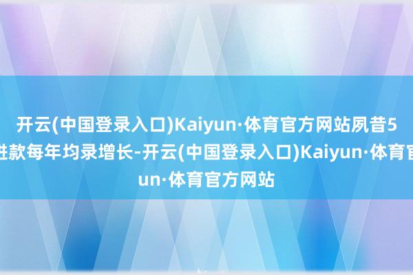 开云(中国登录入口)Kaiyun·体育官方网站夙昔5年香港进款每年均录增长-开云(中国登录入口)Kaiyun·体育官方网站