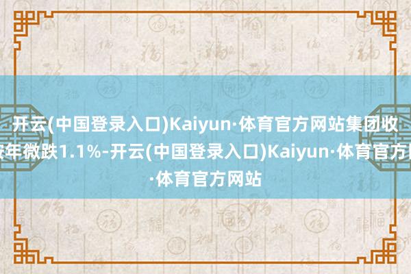 开云(中国登录入口)Kaiyun·体育官方网站集团收入按年微跌1.1%-开云(中国登录入口)Kaiyun·体育官方网站