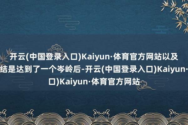 开云(中国登录入口)Kaiyun·体育官方网站以及流量呐喊力缔结是达到了一个岑岭后-开云(中国登录入口)Kaiyun·体育官方网站