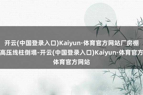 开云(中国登录入口)Kaiyun·体育官方网站厂房棚架、高压线柱倒塌-开云(中国登录入口)Kaiyun·体育官方网站