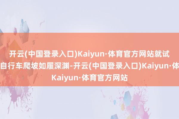 开云(中国登录入口)Kaiyun·体育官方网站就试了下电助力自行车爬坡如履深渊-开云(中国登录入口)Kaiyun·体育官方网站