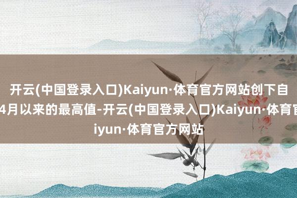 开云(中国登录入口)Kaiyun·体育官方网站创下自2022年4月以来的最高值-开云(中国登录入口)Kaiyun·体育官方网站