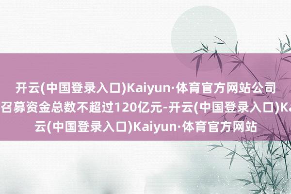 开云(中国登录入口)Kaiyun·体育官方网站公司向特定对象刊行股票召募资金总数不超过120亿元-开云(中国登录入口)Kaiyun·体育官方网站