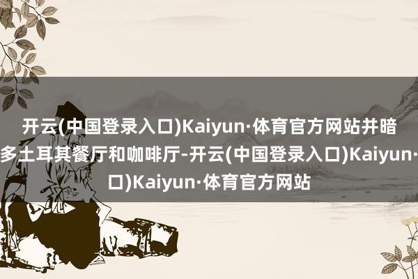 开云(中国登录入口)Kaiyun·体育官方网站并暗示在深圳有好多土耳其餐厅和咖啡厅-开云(中国登录入口)Kaiyun·体育官方网站