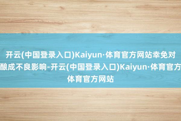 开云(中国登录入口)Kaiyun·体育官方网站幸免对环境酿成不良影响-开云(中国登录入口)Kaiyun·体育官方网站