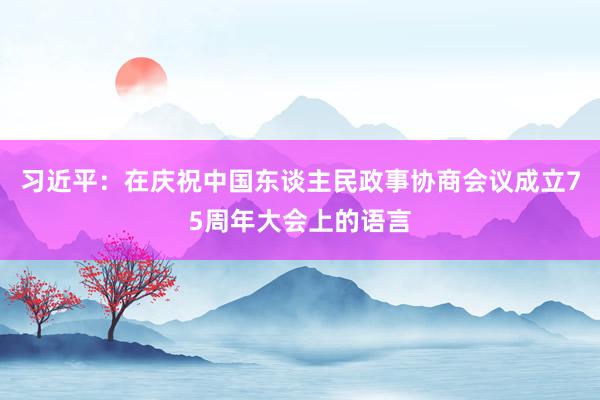 习近平：在庆祝中国东谈主民政事协商会议成立75周年大会上的语言